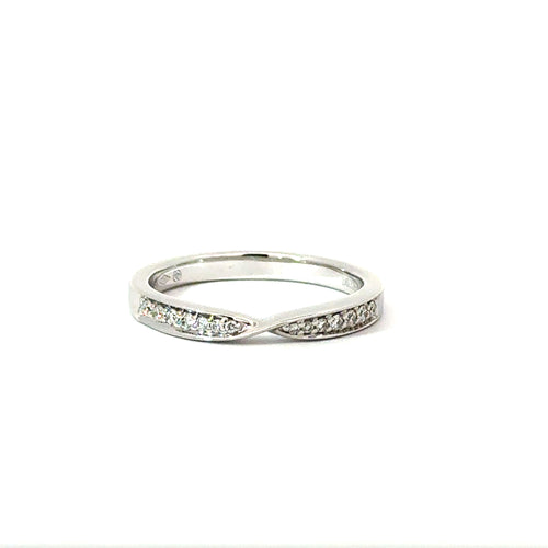White gold twist style ring