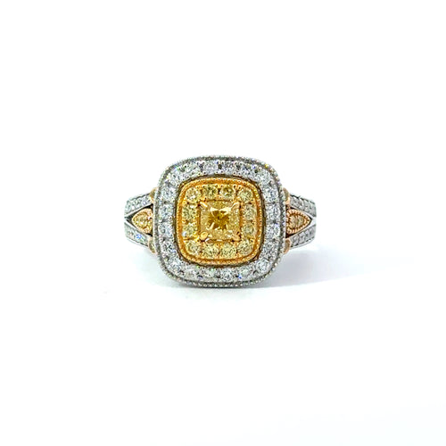 Art Deco Yellow Diamond Ring
