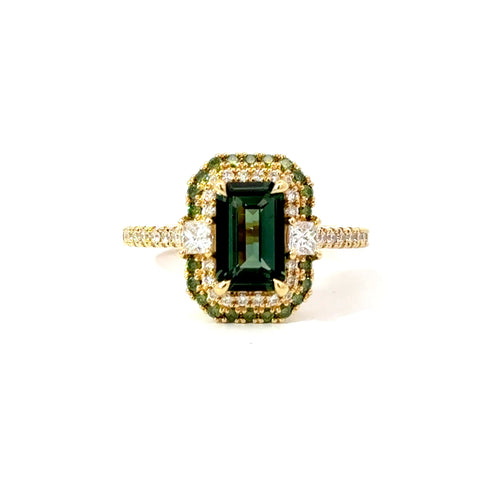 Teal Sapphire Ring