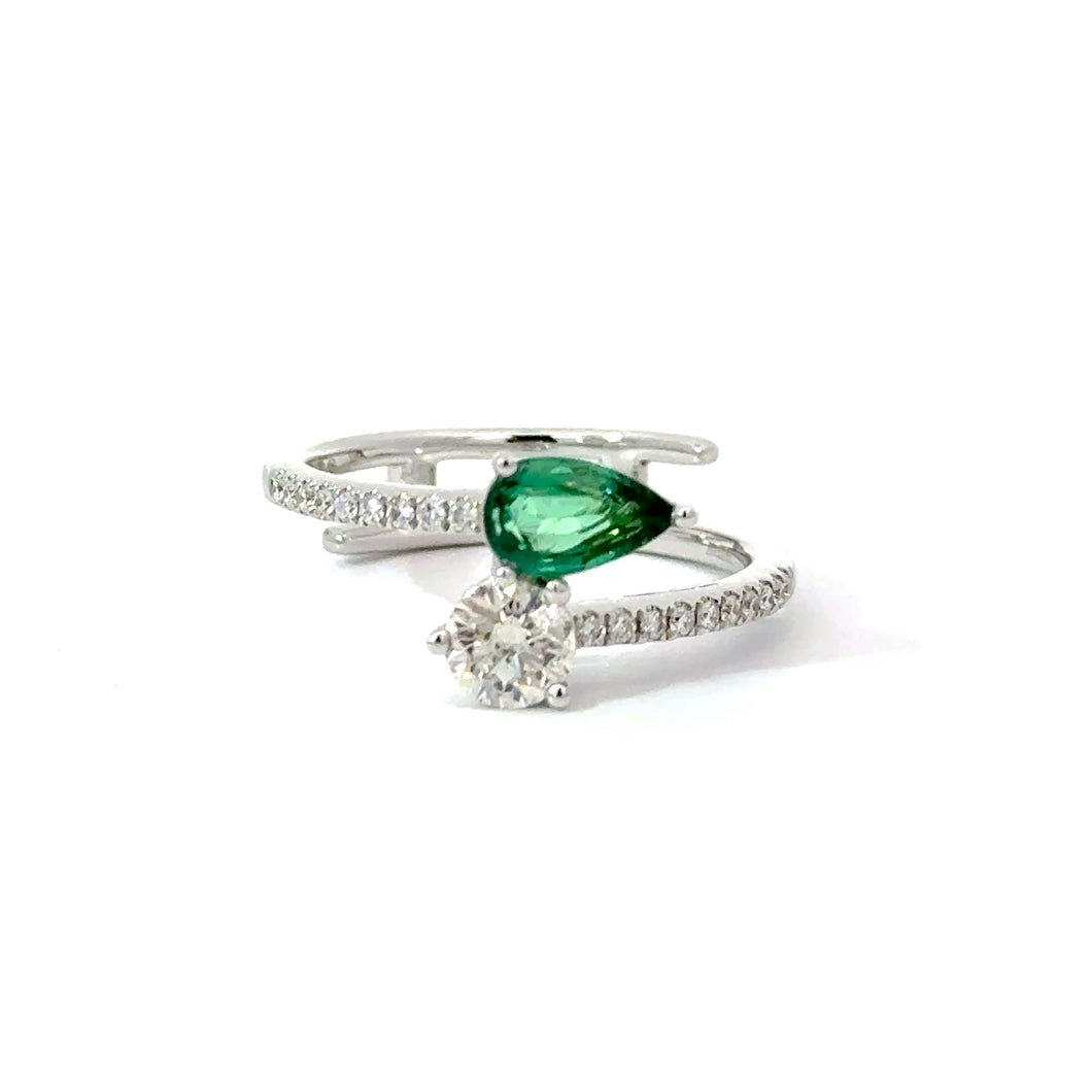 Emerald and Diamond Ring