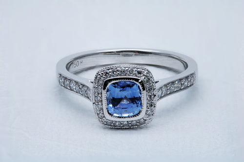 Cushion Cut Ceylon Sapphire