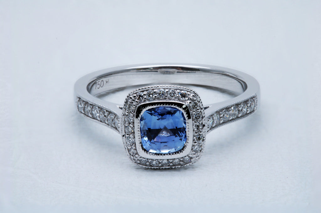 Cushion Cut Ceylon Sapphire