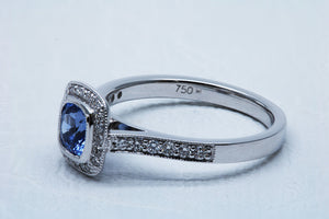 Cushion Cut Ceylon Sapphire