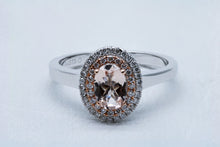 Load image into Gallery viewer, Oval Cut Morganite Ring