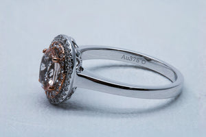 Oval Cut Morganite Ring