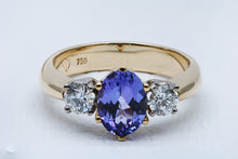 Load image into Gallery viewer, Tanzanite Trilogy Ring