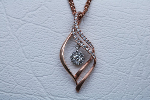 Rose Gold Diamond Pendant