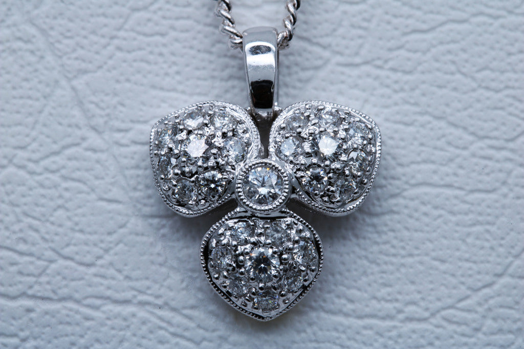 Three Leaf Clover Diamond Pendant