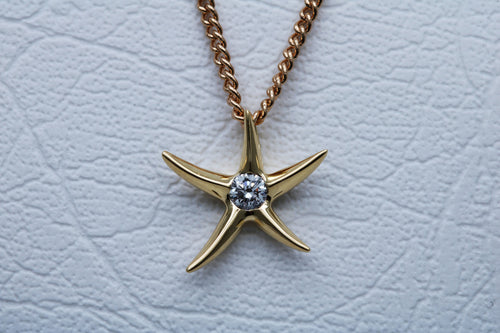 Starfish Diamond Pendant