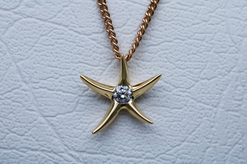 Starfish Diamond Pendant
