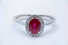 Load image into Gallery viewer, Oval Cut Ruby Ring