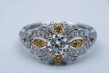 Load image into Gallery viewer, Antique Style Yellow Diamond Ring