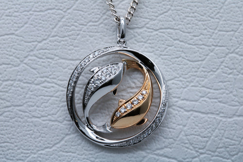 Two Tone Dolphin Pendant