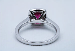 Round Cut Ruby Ring