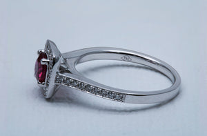 Round Cut Ruby Ring