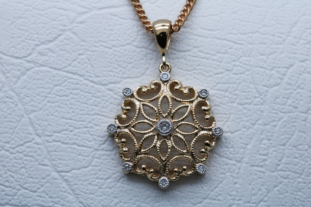 Diamond Filigree Pendant