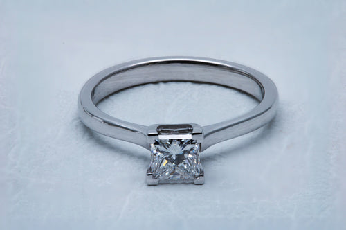 Princess cut Solitaire Ring