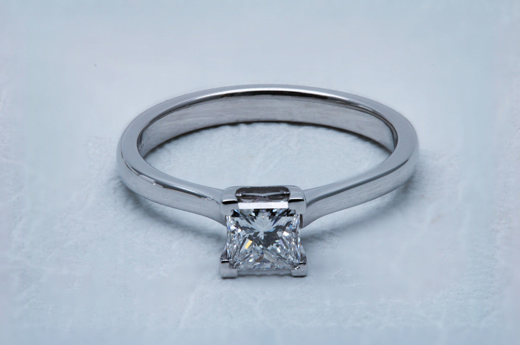 Princess cut Solitaire Ring