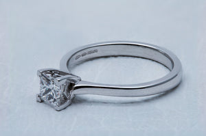 Princess cut Solitaire Ring