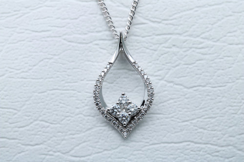 White Gold Diamond Pendant