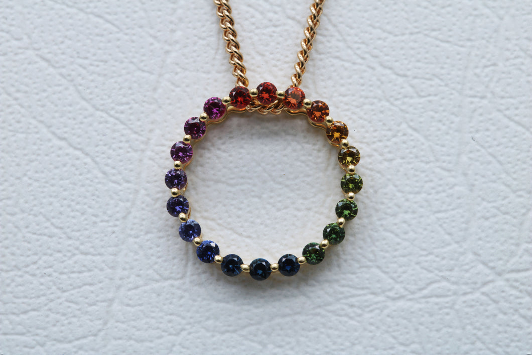 Colourful Sapphire Pendant